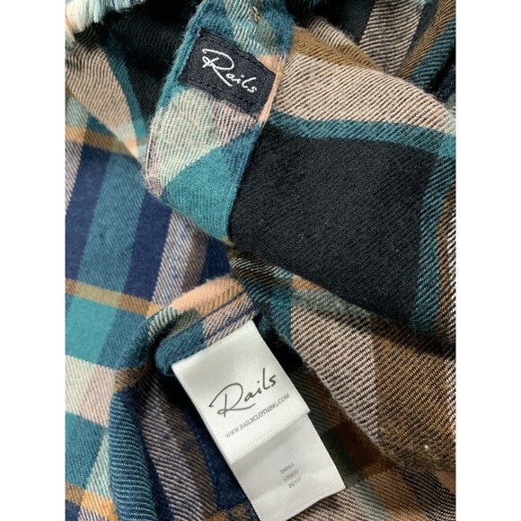 Rails Hunter Womens Button Down Shirt Size S Plaid Long Sleeve Fall Colors - Picture 7 of 8